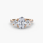Three Stone with Pavé Band