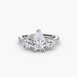 Three Stone with Pavé Band