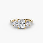 Three Stone with Pavé Band