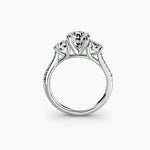 Three Stone with Pavé Band