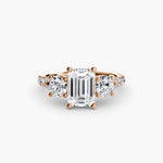 3 Stone with Pavé Band