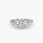 3 Stone with Pavé Band