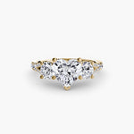 3 Stone with Pavé Band