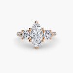 3 Stone with Pavé Band