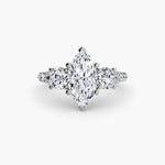3 Stone with Pavé Band