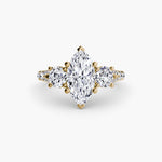 3 Stone with Pavé Band