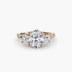 3 Stone with Pavé Band