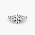 3 Stone with Pavé Band