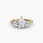 3 Stone with Pavé Band