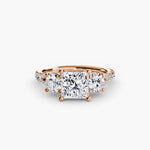 3 Stone with Pavé Band