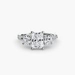 3 Stone with Pavé Band