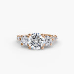 3 Stone with Pavé Band