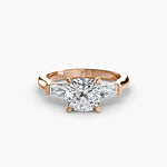 Solitaire Ring with tapered Baguettes