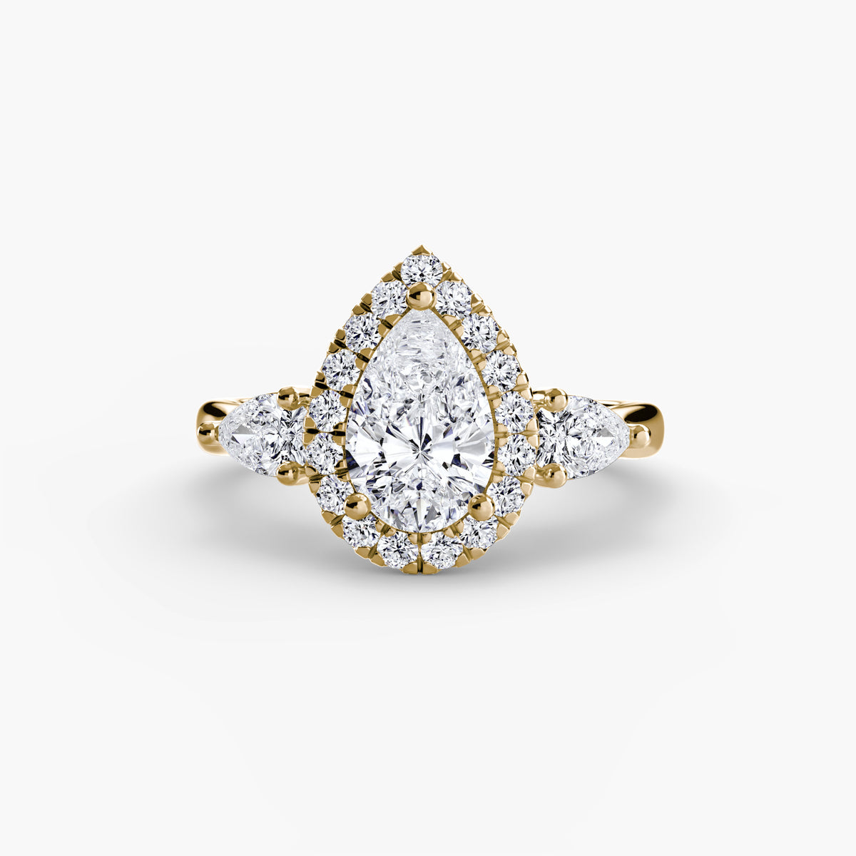 Pear shape Diamond Ring with Halo
