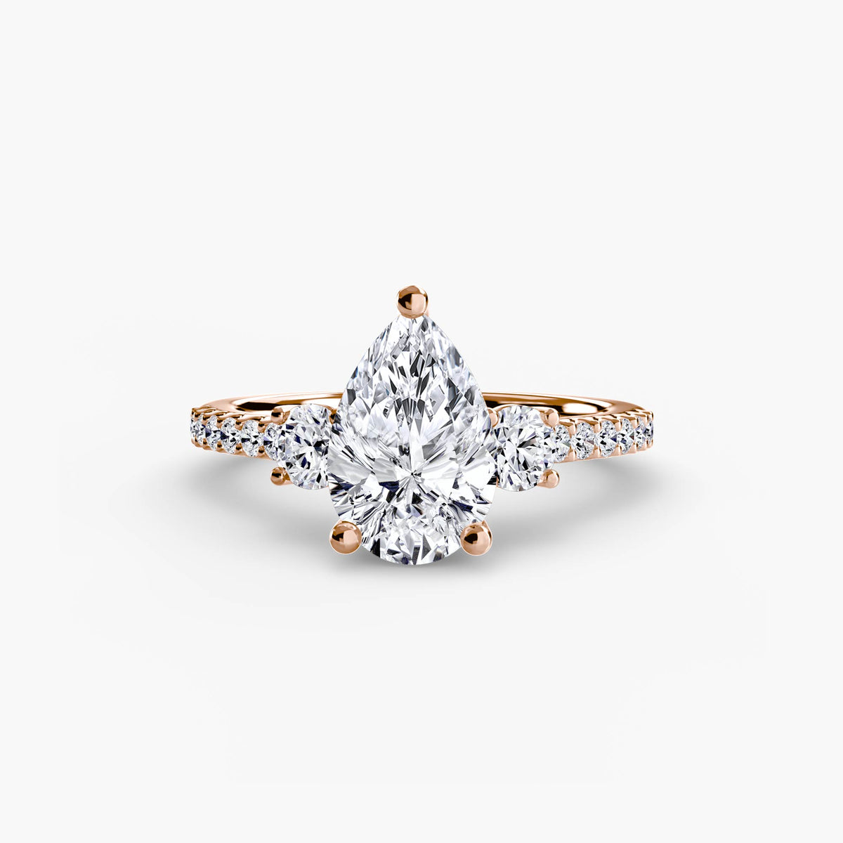 Diamond Pear Ring with fancy sides