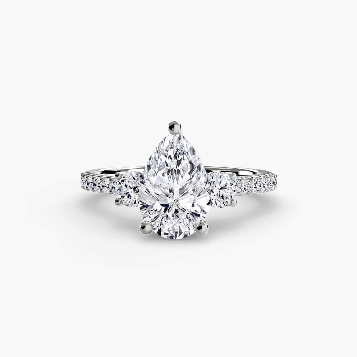 Diamond Pear Ring with fancy sides