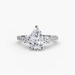 Diamond Pear Ring with fancy sides