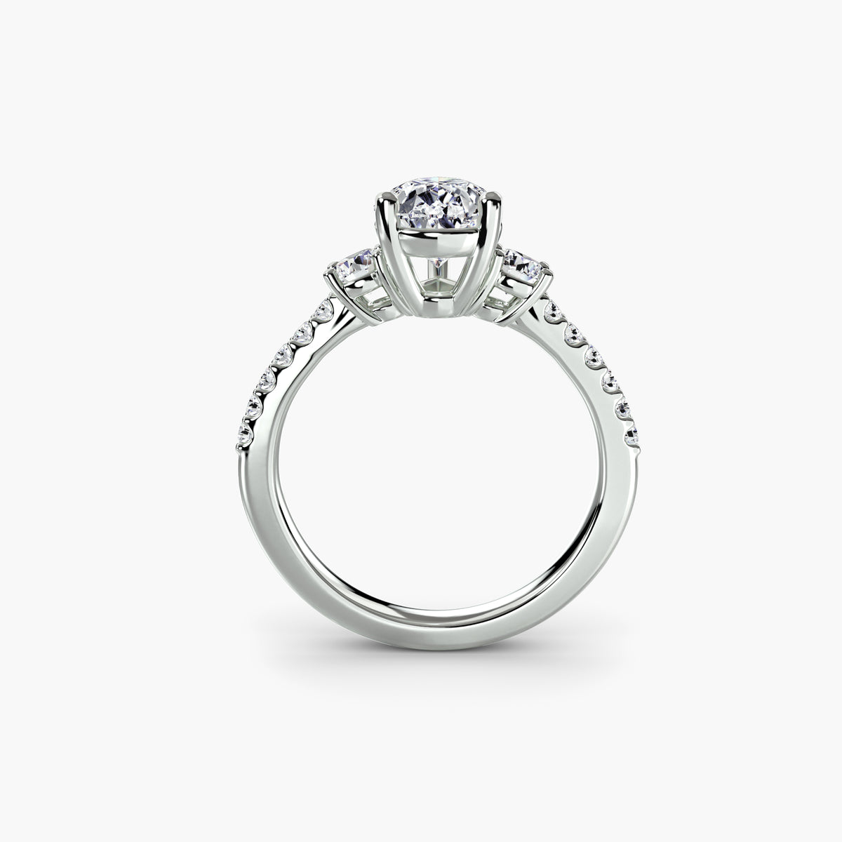 Diamond Pear Ring with fancy sides