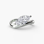 Natural Wave Marquise Diamond Ring