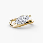 Natural Wave Marquise Diamond Ring