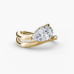 Pear Shape Diamond Wave Ring