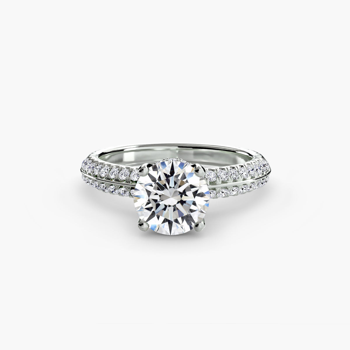 Hidden Halo Solitaire with Split Band