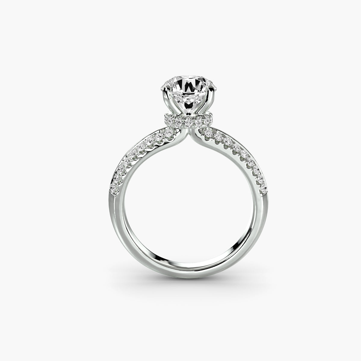 Hidden Halo Solitaire with Split Band
