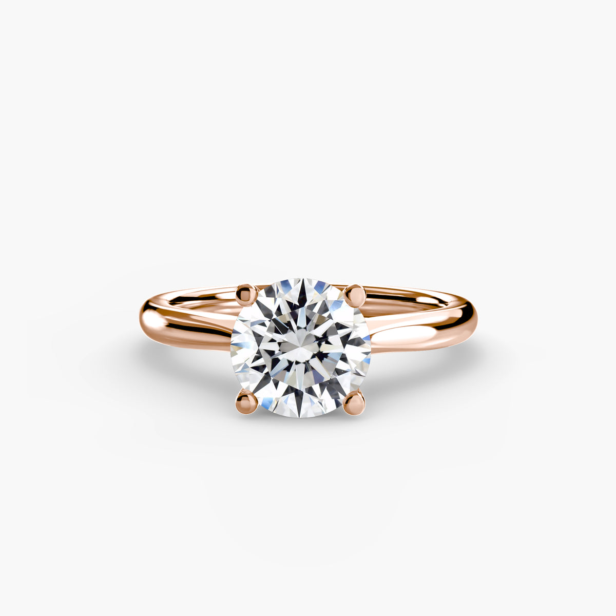 Four Claw Diamond Solitaire Ring