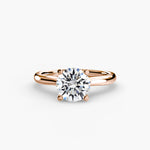 Four Claw Diamond Solitaire Ring