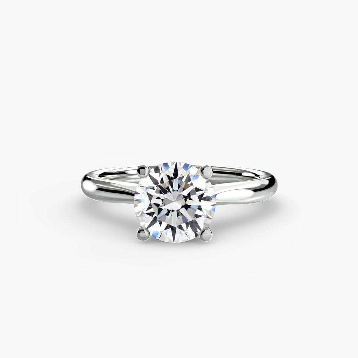 Four Claw Diamond Solitaire Ring