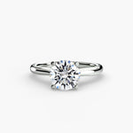 Four Claw Diamond Solitaire Ring