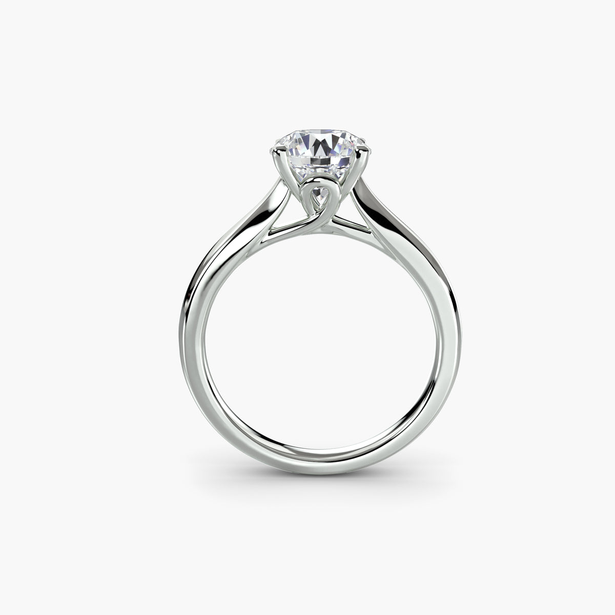 Four Claw Diamond Solitaire Ring
