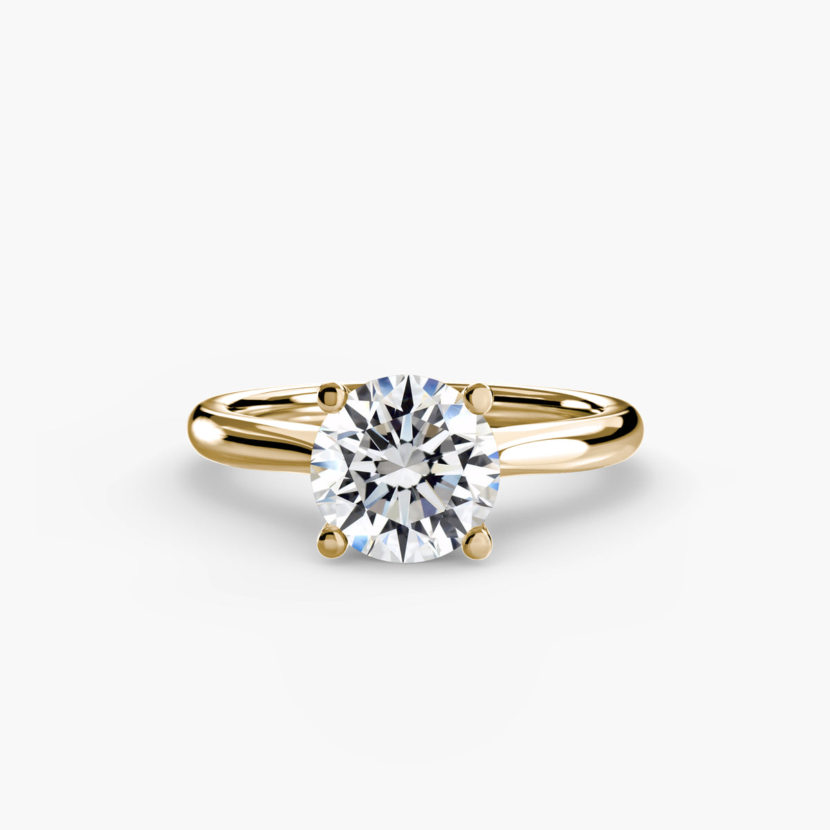Four Claw Diamond Solitaire Ring