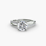 Solitaire Ring with Split Shank