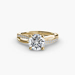 Solitaire Ring with Split Shank