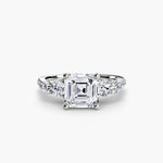 Solitaire Ring with Side Accent Stones