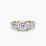 Solitaire Ring with Side Accent Stones