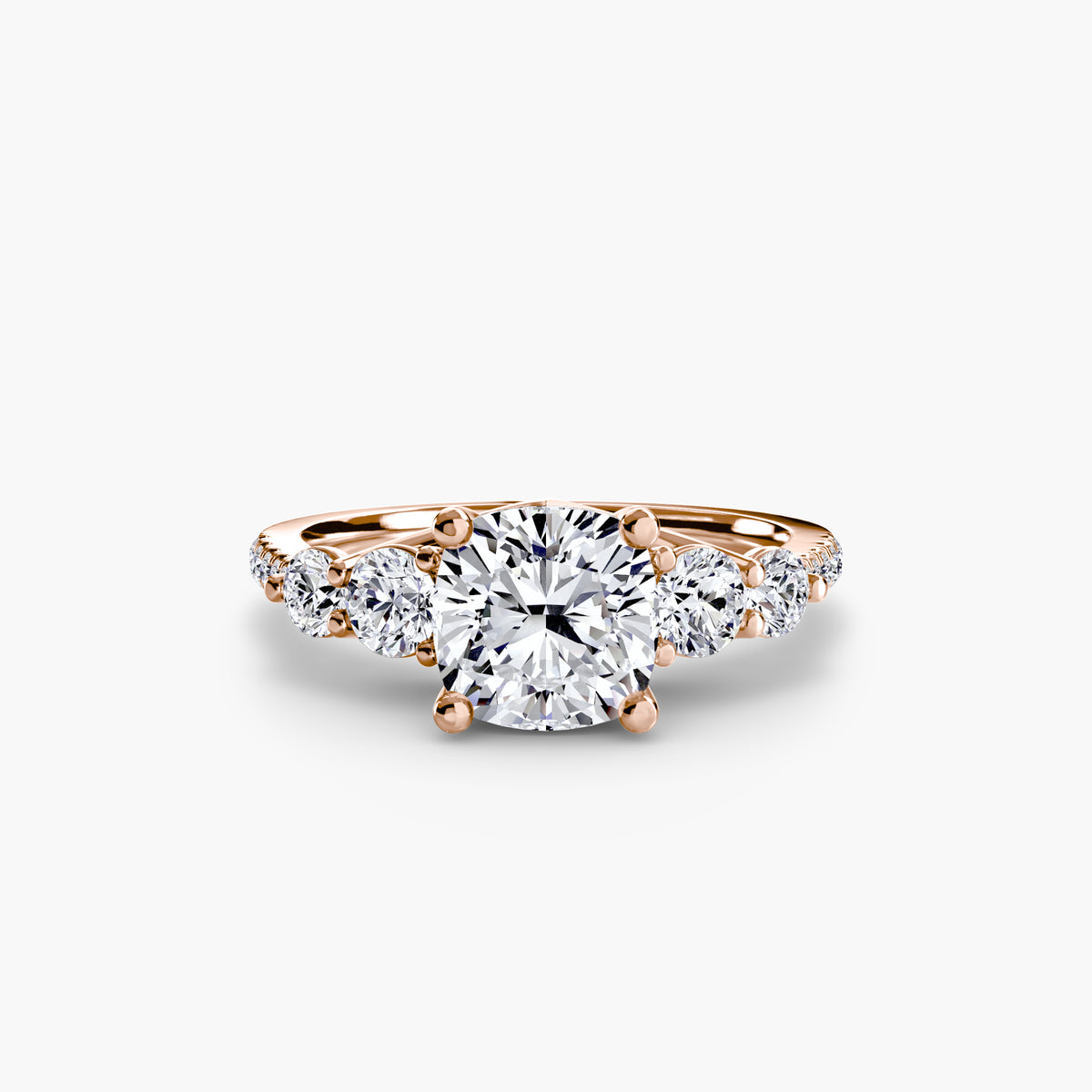 Solitaire Ring with Side Accent Stones