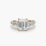 Solitaire Ring with Side Accent Stones