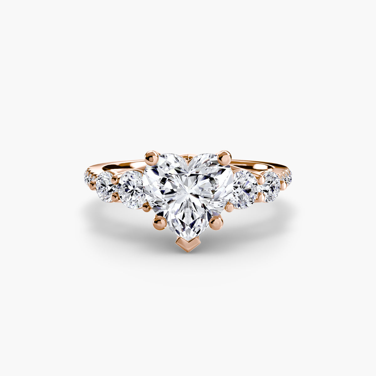 Solitaire Ring with Side Accent Stones