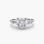 Solitaire Ring with Side Accent Stones