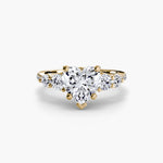 Solitaire Ring with Side Accent Stones