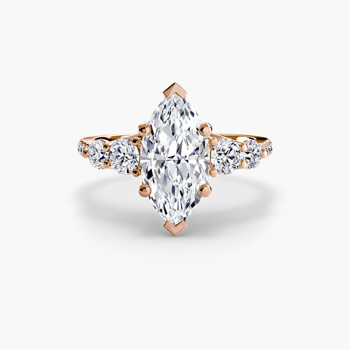 Solitaire Ring with Side Accent Stones