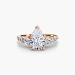 Solitaire Ring with Side Accent Stones
