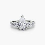 Solitaire Ring with Side Accent Stones