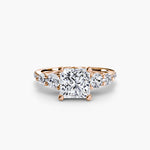 Solitaire Ring with Side Accent Stones