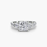 Solitaire Ring with Side Accent Stones