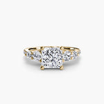 Solitaire Ring with Side Accent Stones