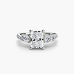 Solitaire Ring with Side Accent Stones