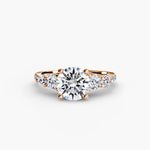 Solitaire Ring with Side Accent Stones